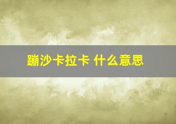 蹦沙卡拉卡 什么意思